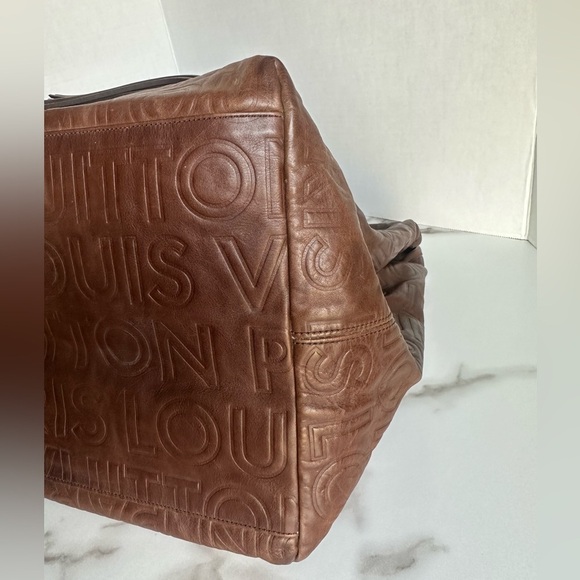Louis Vuitton Brown Embossed Tote - Picture 10 of 15